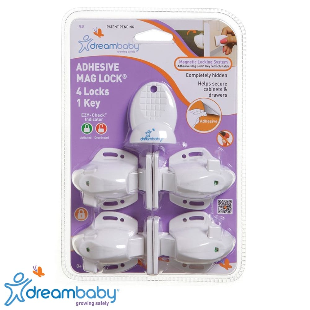 Adhesive Mag Lock – 4 x locks, 1 x key