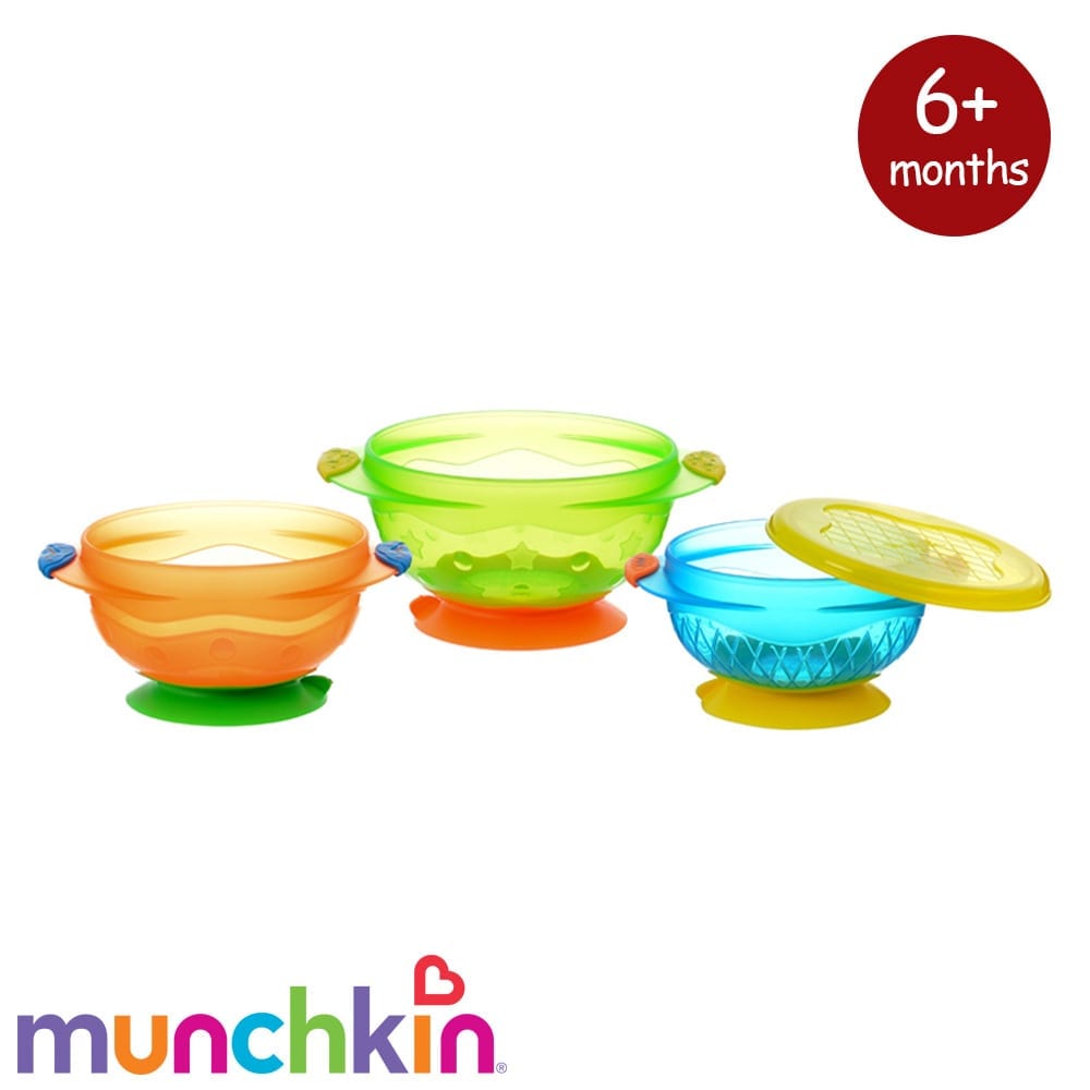 Munchkin StayPut Suction Bowls - 3 Pack