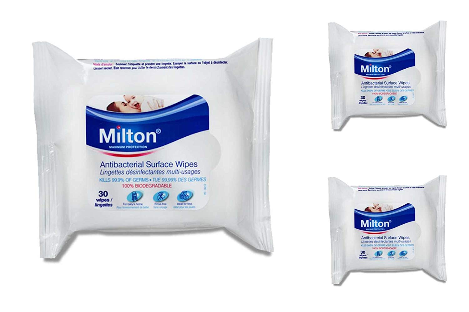 Milton Antibacterial Surface Wipes 30pk